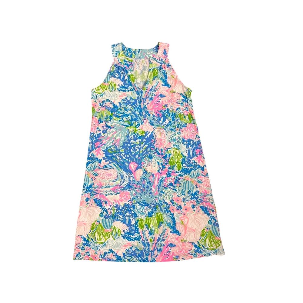 Lilly Pulitzer Shift Dress Mermaid Ocean Paisley Colorful Summer Vacation XS